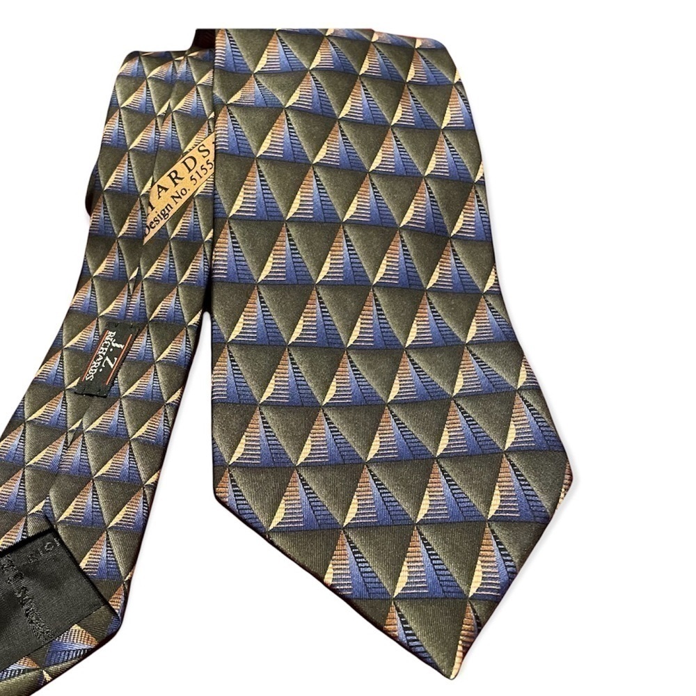 J.Z. Richards Silk Tie Handmade USA Wide 4” Classic Designer Necktie